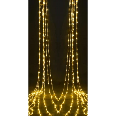 Гирлянда-водопад (Curtain-Lights) Itrains-480-WW внутренняя, пров.:прозрачный, 3*3м (Белый-теплый)