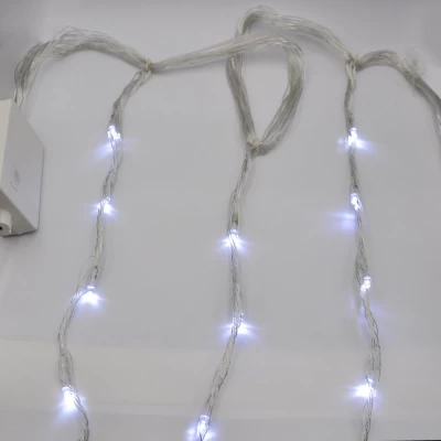 Гирлянда-водопад (Curtain-Lights) Itrains 200W-2 внутренняя, пров.:прозрачный, 2м*2 (Белый)