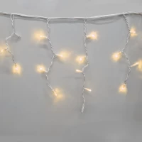 Гирлянда-бахрома (Icecle-Lights) 120 Short curtain-WW-1 наружная, пров.:белый, 5м (Белый-теплый)