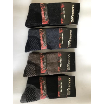 Носки KARDESHLER шерсть с махрой 42-45. Цвет : ассорти. Производство Турция