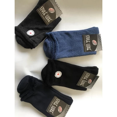 Носки STYLE LUXE ликра хлопок махра мужская диабет ( без резинки ). Размеры: 42-45. Цвет : ассорти