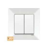 Выключатель 2 кл. белый Meridian