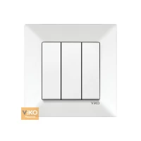 Выключатель 3 кл. белый Meridian