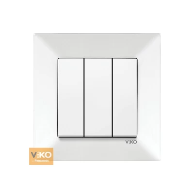 Выключатель 3 кл. белый Meridian