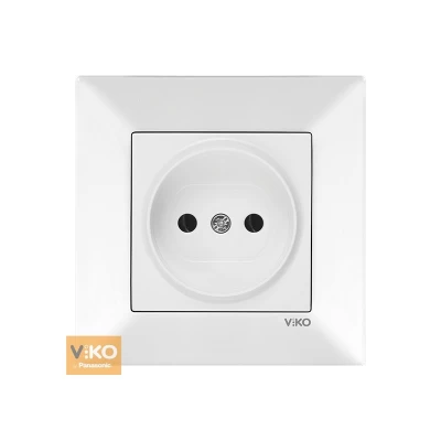 Розетка без заземления белая Meridian