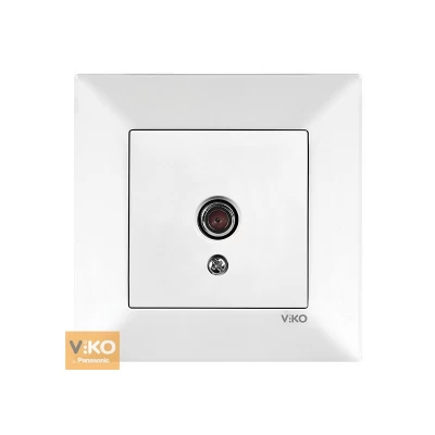 Розетка TV телевизионная концевая белая Meridian