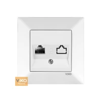 Розетка компьютерная белая Meridian 