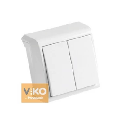 Выключатель 2-кл. белый ViKO Vera