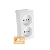 Розетка без заземления 2-ая белая ViKO Vera 