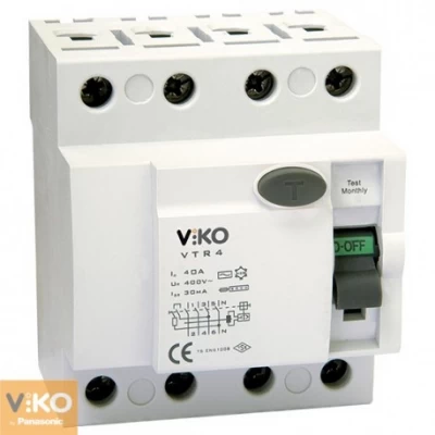 УЗО (4x25 А, 30 mА, АC) Viko
