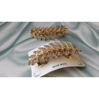 Заколка автомат, 10 см, золото