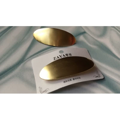 Заколка автомат, 8,5 см, серебро и золото Заколка автомат, 8,5 см, серебро и золото