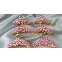 Краб металл, золото цветок 6,5 см