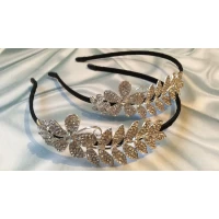 Обруч металл,стразы, серебро или золото