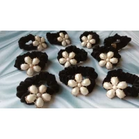 Резинка велюр, перламутр, диам 6 см