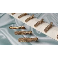 Заколка утка, золото, 6 см