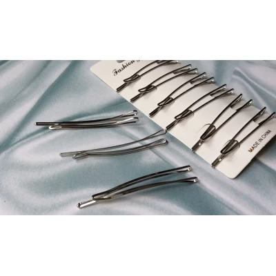 Заколка невидимка, серебро, 7 см