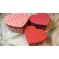 Набор коробок, сердце, 23*19; 22*17; 19*15 см, высота 9 см, 3 шт