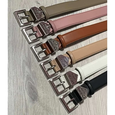 Ремень кожаный с пряжкой Прада ширина 3 см