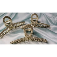 Краб металл, страза, золото, 12 см