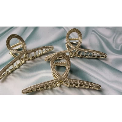 Краб металл, страза, золото, 12 см