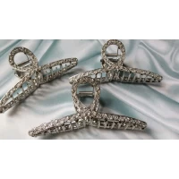 Краб металл, страза, серебро или золото 12 см