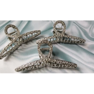 Краб металл, страза, серебро или золото 12 см