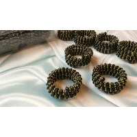 Браслетик детский, спираль, золото стеклярус