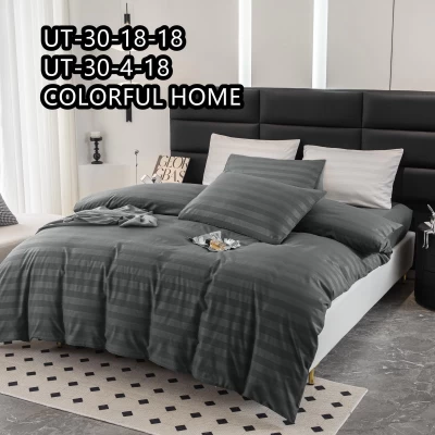 Постельный комплект Страйп Сатин Полуторка, расцветки в ассортименте