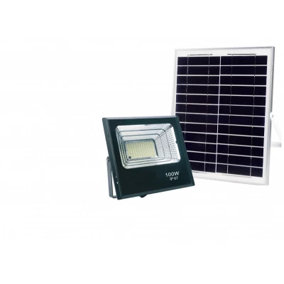 Светодиодный прожектор Luxel на солнечных батареях c микроволновым датчиком движения IP65 100W (SFL-100C)