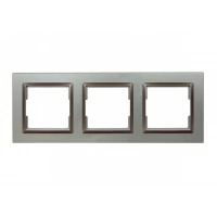 Рамка 3-я горизонтальная Luxel JAZZ (9723) Графитовая