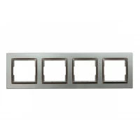 Рамка 4-я горизонтальная Luxel JAZZ (9724) Графитовая