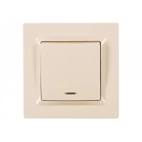 Выключатель с подсветкой Luxel JAZZ (9305) кремовый