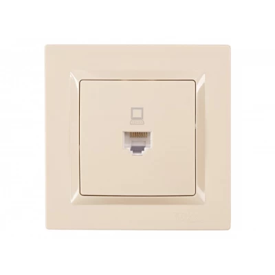 Компьютерная розетка Luxel JAZZ (9327) кремовая