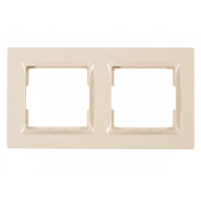 Рамка 2-я горизонтальная Luxel JAZZ (9322) кремовая