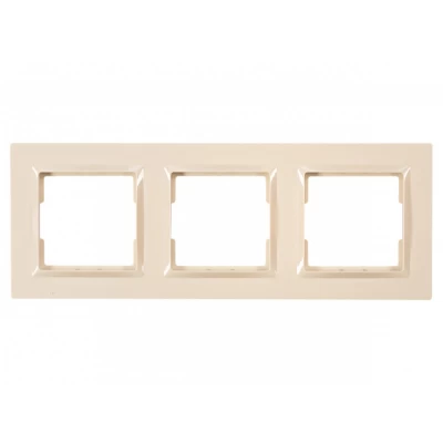 Рамка 3-я горизонтальная Luxel JAZZ (9323) кремовая