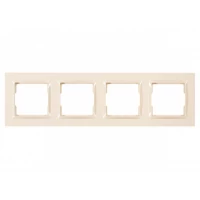 Рамка 4-я горизонтальная Luxel JAZZ (9324) кремовая