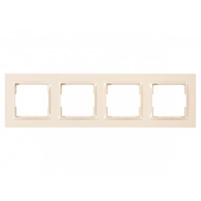 Рамка 4-я горизонтальная Luxel JAZZ (9324) кремовая