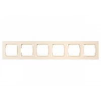Рамка 6-я горизонтальная Luxel JAZZ (9326) кремовая