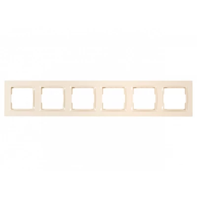 Рамка 6-я горизонтальная Luxel JAZZ (9326) кремовая