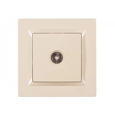 Розетка телевизионная Luxel JAZZ (9309) кремовая