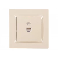 Розетка телефонная Luxel JAZZ (9310) кремовая