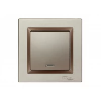 Выключатель с подсветкой Luxel JAZZ (9205) Терракотовый