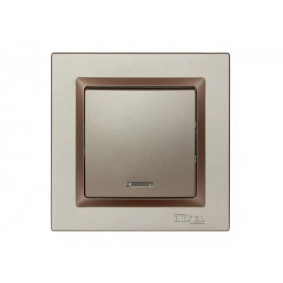 Выключатель с подсветкой Luxel JAZZ (9205) Терракотовый