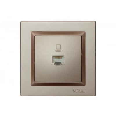 Компьютерная розетка Luxel JAZZ (9227) Терракотовая