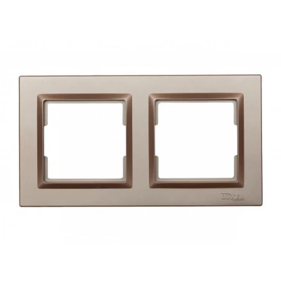 Рамка 2-я горизонтальная Luxel JAZZ (9222) Терракотоваявая