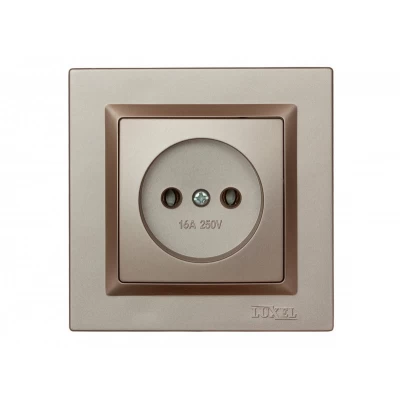 Розетка одинарная Luxel JAZZ (9201) Терракотовая