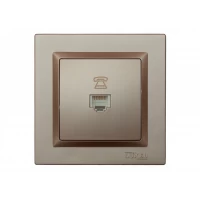 Розетка телефонная Luxel JAZZ (9210) Терракотовая