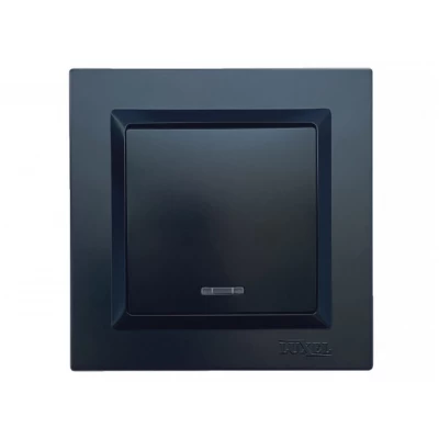 Выключатель с подсветкой Luxel JAZZ (9105) Черный