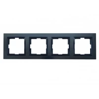 Рамка 4-я горизонтальная Luxel JAZZ (9124) Черная